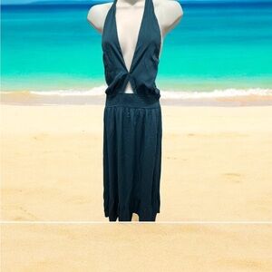 Teal Halter maxi dress size medium